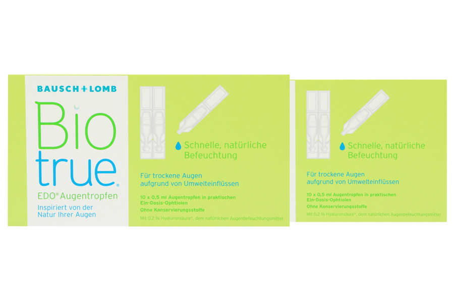 Augentropfen ohne Konservierungsmittel Biotrue EDO 2 x 10 x 0,5 ml Augentropfen