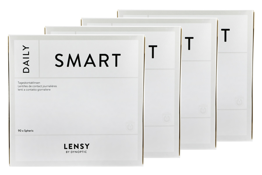Sphärische Kontaktlinsen Lensy Daily Smart Spheric 4 x 90 Tageslinsen Sparpaket 6 Monate