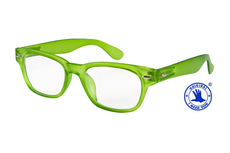 Woody Lesebrille im Wayfarer-Style Grün