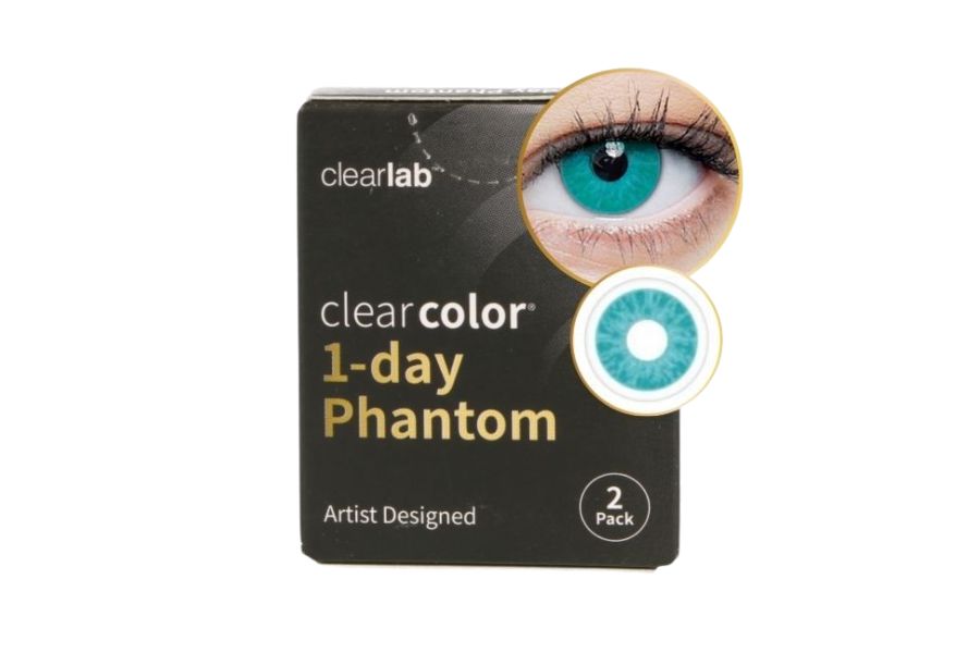 Farbige Kontaktlinsen ohne Stärke Clear Color 1-day Phantom Blue Walker farbige Tageslinsen