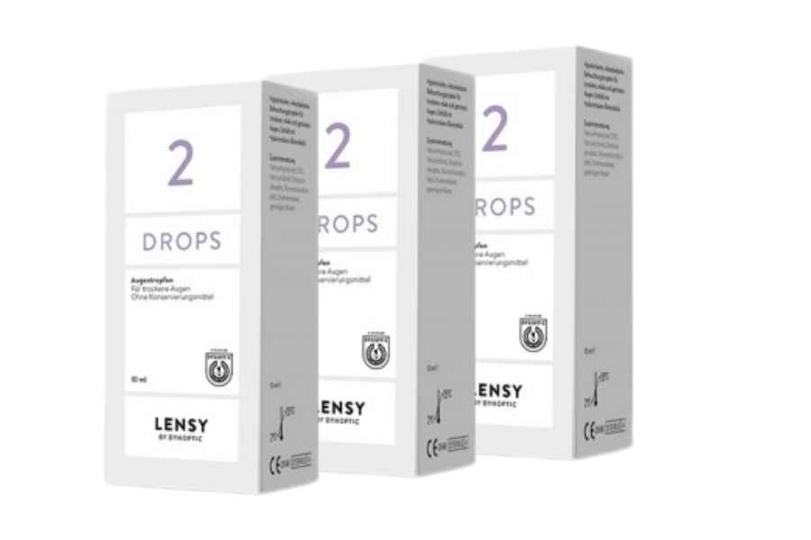 Augentropfen ohne Konservierungsmittel Lensy Drops 2 3 x 10 ml Augentropfen