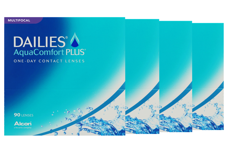 Multifokale Tageslinsen Dailies AquaComfort Plus Multifocal 4 x 90 Tageslinsen Sparpaket 6 Monate