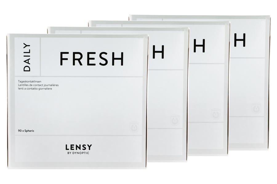 Sphärische Kontaktlinsen Lensy Daily Fresh Spheric 4 x 90 Tageslinsen Sparpaket 6 Monate