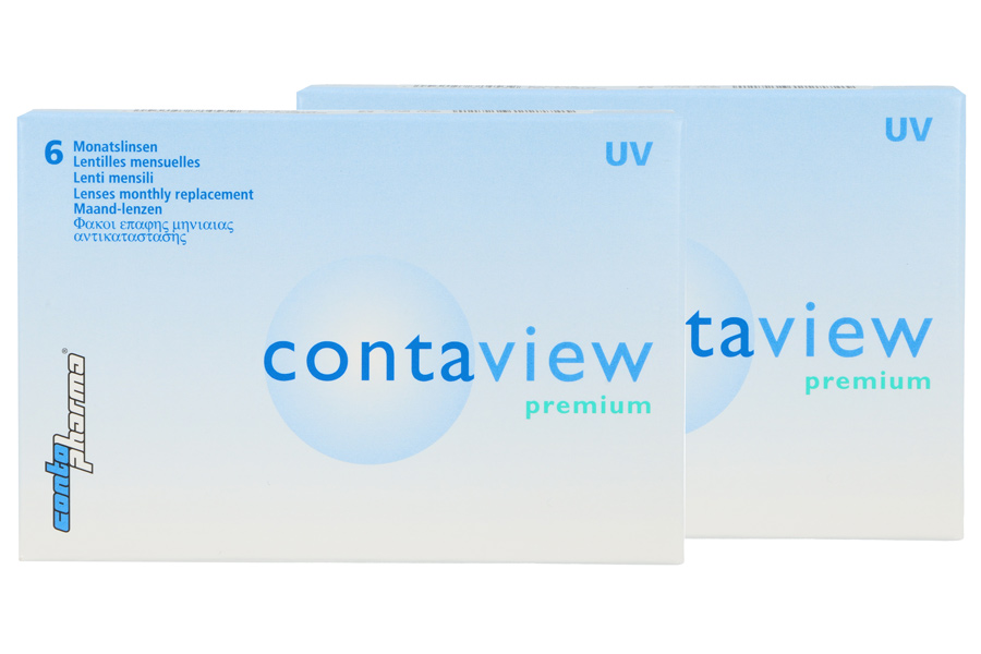 Sphärische Kontaktlinsen Contaview premium UV 2 x 6 Monatslinsen
