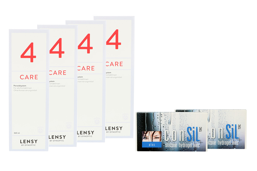 Sparpakete Kontaktlinsen mit Linsenmitteln ConSiL Plus Toric 2 x 6 Monatslinsen + Lensy Care 4 Halbjahres-Sparpaket