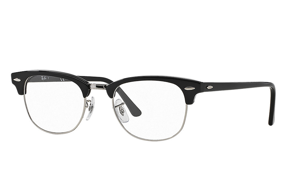 Brillenmarken Ray-Ban Clubmaster Lesebrille Shiny Black