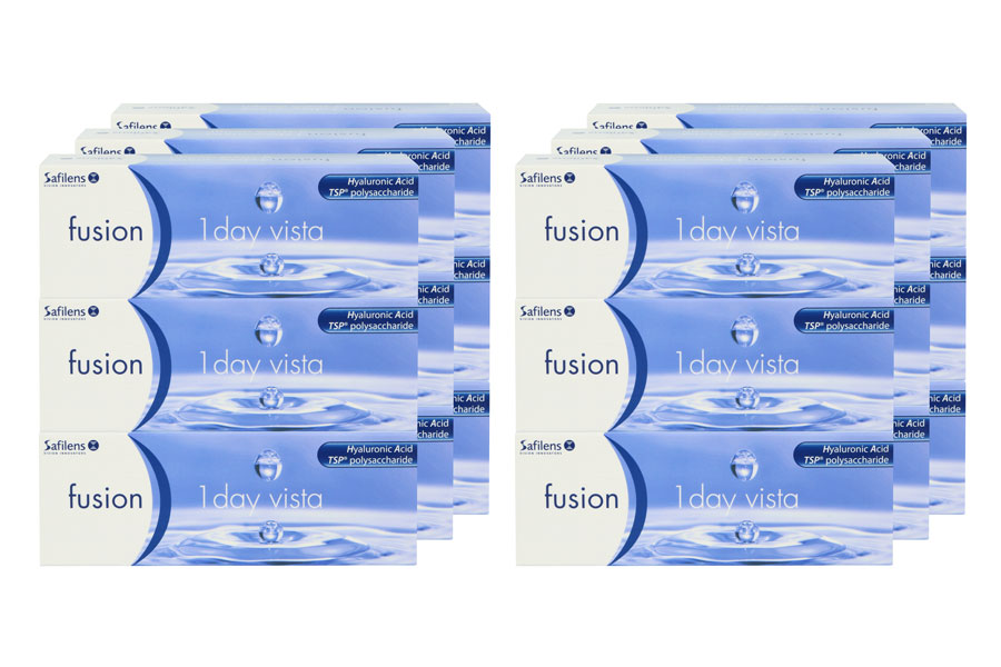 Sphärische Kontaktlinsen Fusion 1 Day Vista 6 x 90 Tageslinsen Sparpaket 9 Monate