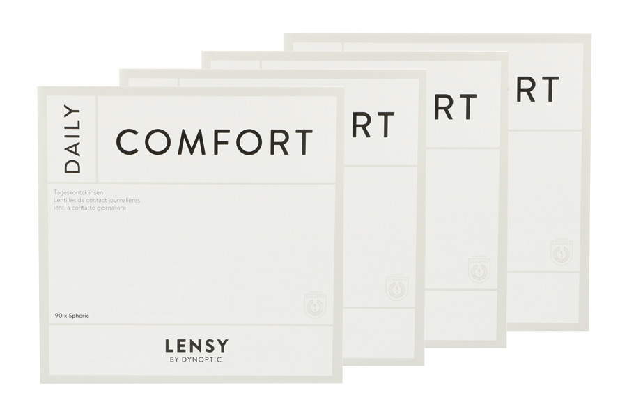 Sphärische Kontaktlinsen Lensy Daily Comfort Spheric 4 x 90 Tageslinsen Sparpaket 6 Monate