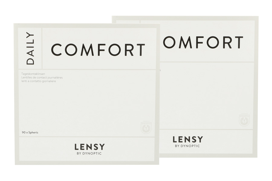 Sphärische Kontaktlinsen Lensy Daily Comfort Spheric 2 x 90 Tageslinsen Sparpaket 3 Monate