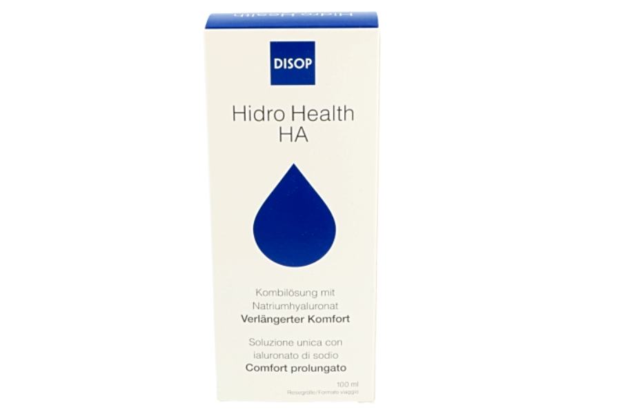 Pflegemittel Hidro Health HA Disop 100 ml, All-in-one-Kombilösung mit Natriumhyaluronat für weiche Kontaktlinsen