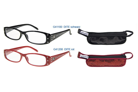 Brillenmarken Dite Lesebrille Rot