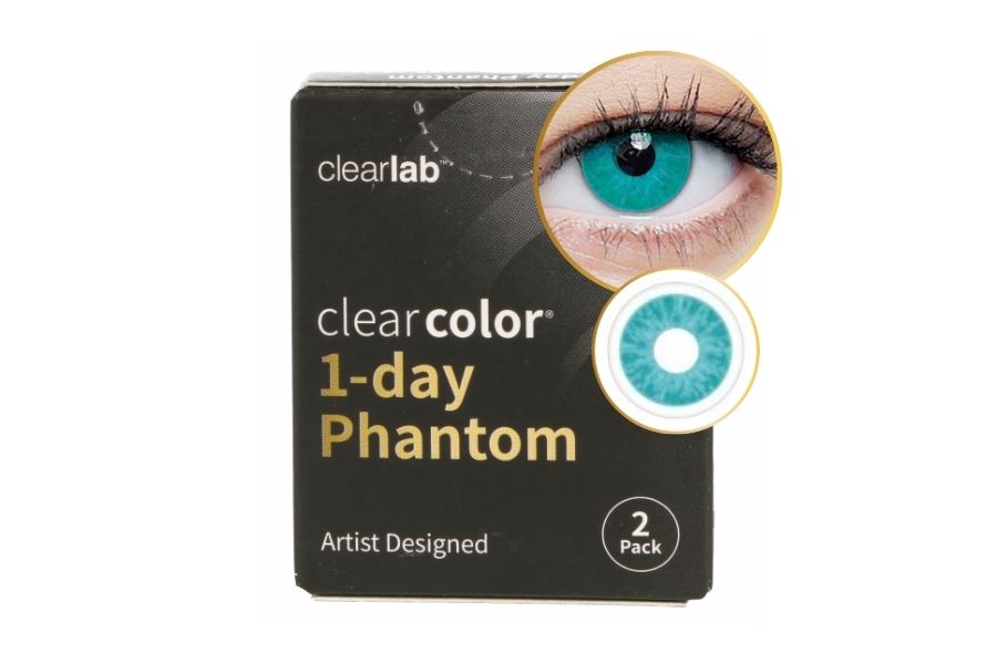 Farbige Kontaktlinsen ohne Stärke Clear Color 1-day Phantom Blue Walker farbige Tageslinsen