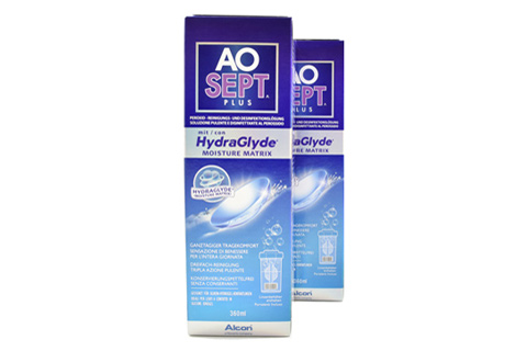 Sparpakete Linsenmittel Aosept Plus HydraGlyde 2 x 360 ml Peroxid-Lösung