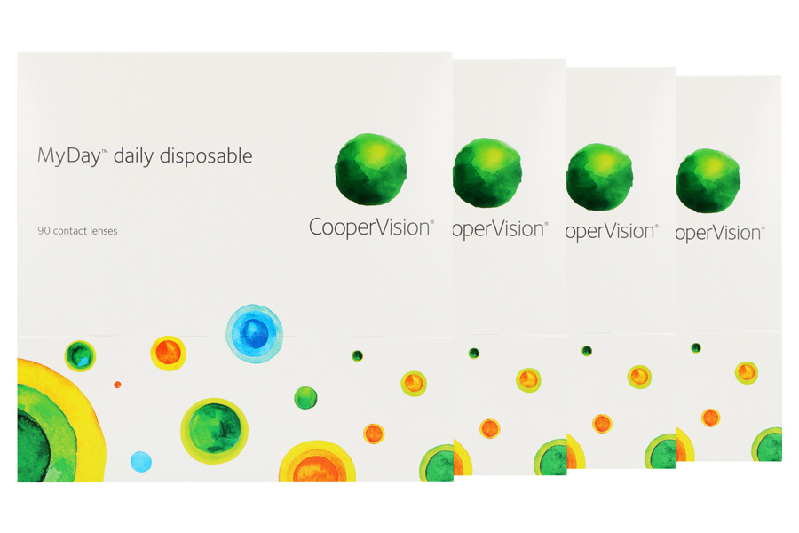 Sphärische Kontaktlinsen MyDay daily disposable 4 x 90 Tageslinsen Sparpaket 6 Monate