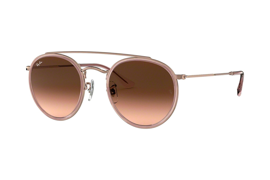 Brillenmarken Ray-Ban 3647N Round Double Bridge 9069A5 Pink Gradient Brown Sonnenbrille