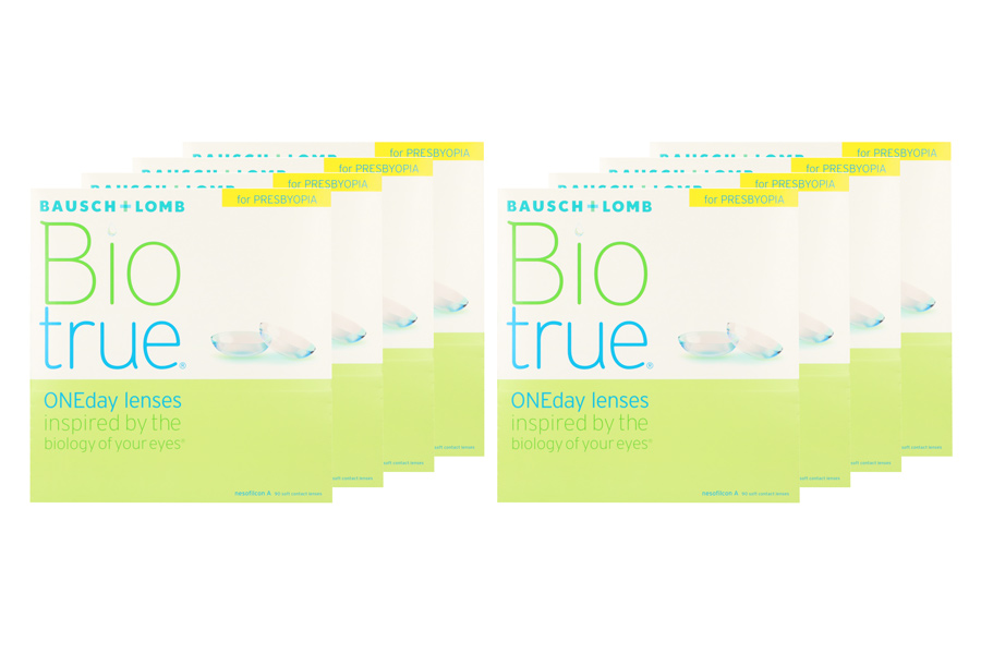 Multifokale Tageslinsen Biotrue One day for Presbyopia 8 x 90 Tageslinsen Sparpaket 12 Monate