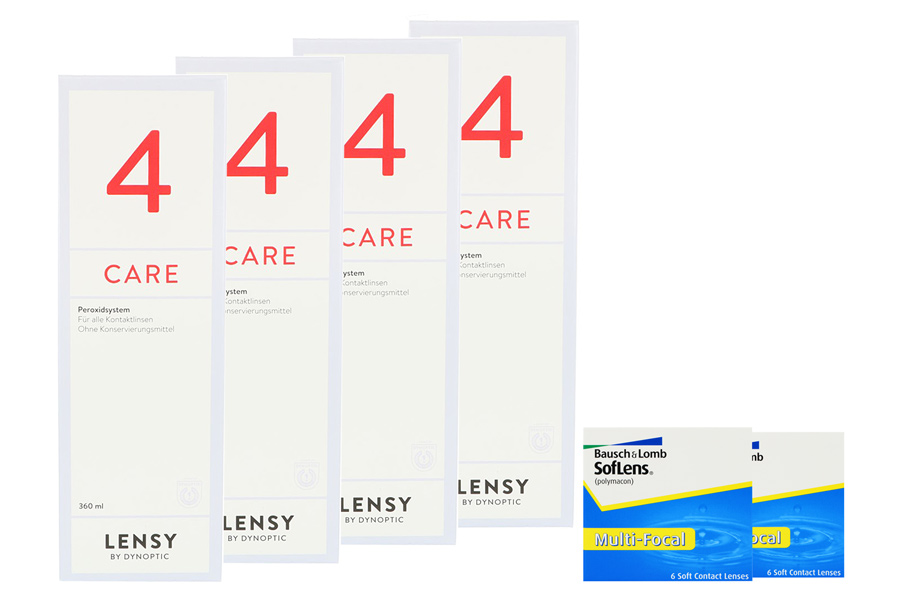 Sparpakete Kontaktlinsen mit Linsenmitteln SofLens Multi-Focal 2 x 6 Monatslinsen + Lensy Care 4 Halbjahres-Sparpaket