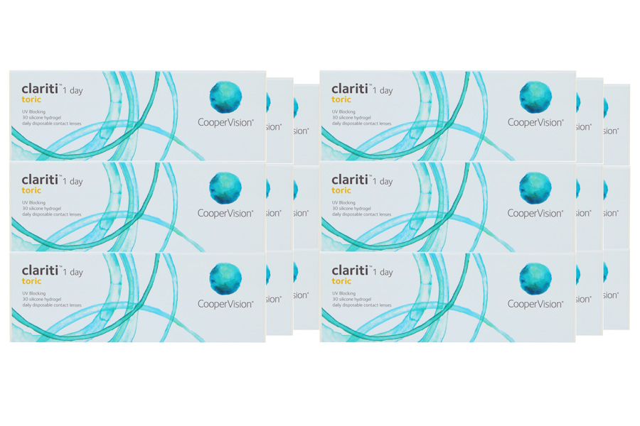 Tageslinsen Clariti 1 day toric 6 x 90 Tageslinsen Sparpaket 9 Monate von Cooper Vision