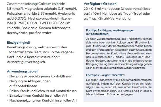 Pflegemittel lens & lid MD 20 x 0.5 ml Augentropfen Pflegemittel lens & lid MD 20 x 0.5 ml Augentropfen