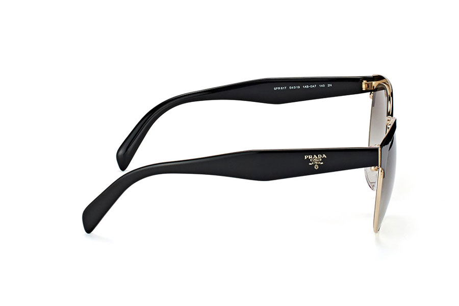 Brillenmarken Prada 61TS-1AB0A7 Black/Pale Gold Gradient Grey Brillenmarken Prada 61TS-1AB0A7 Black/Pale Gold Gradient Grey