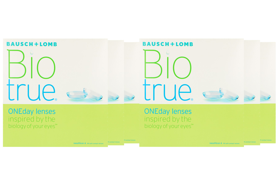 Sphärische Kontaktlinsen Biotrue One day 6 x 90 Tageslinsen Sparpaket 9 Monate von Bausch & Lomb