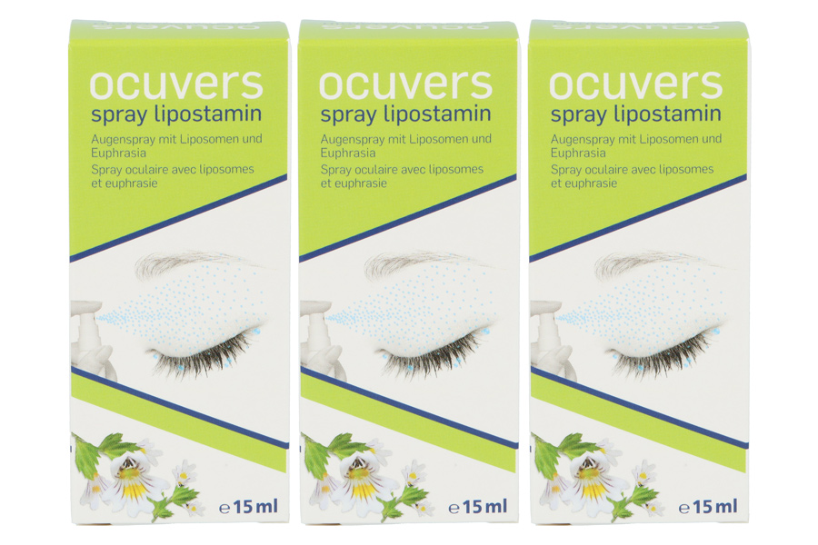 Pflegemittel Ocuvers Spray Lipostamin 3 x 15 ml Augenspray