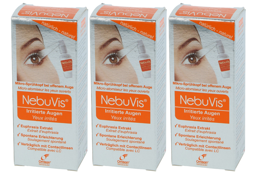 Pflegemittel NebuVis Irritierte Augen 3 x 10 ml Augenspray