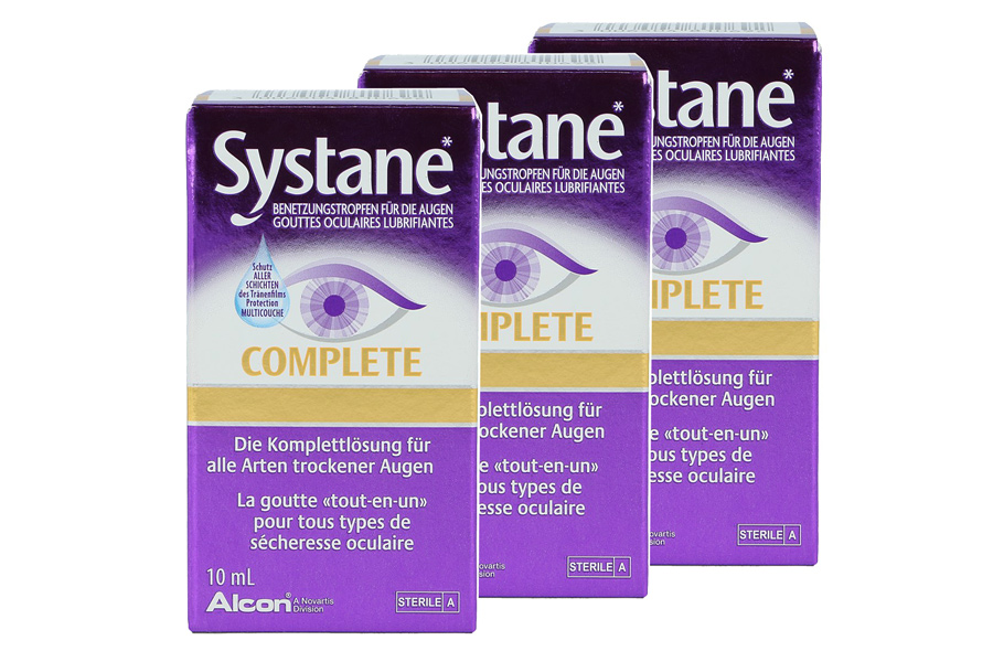 Augentropfen ohne Konservierungsmittel Systane Complete 3 x 10 ml Augentropfen