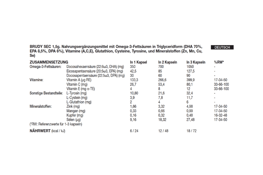 BrudySec 90 Kapseln Nahrungsergänzung