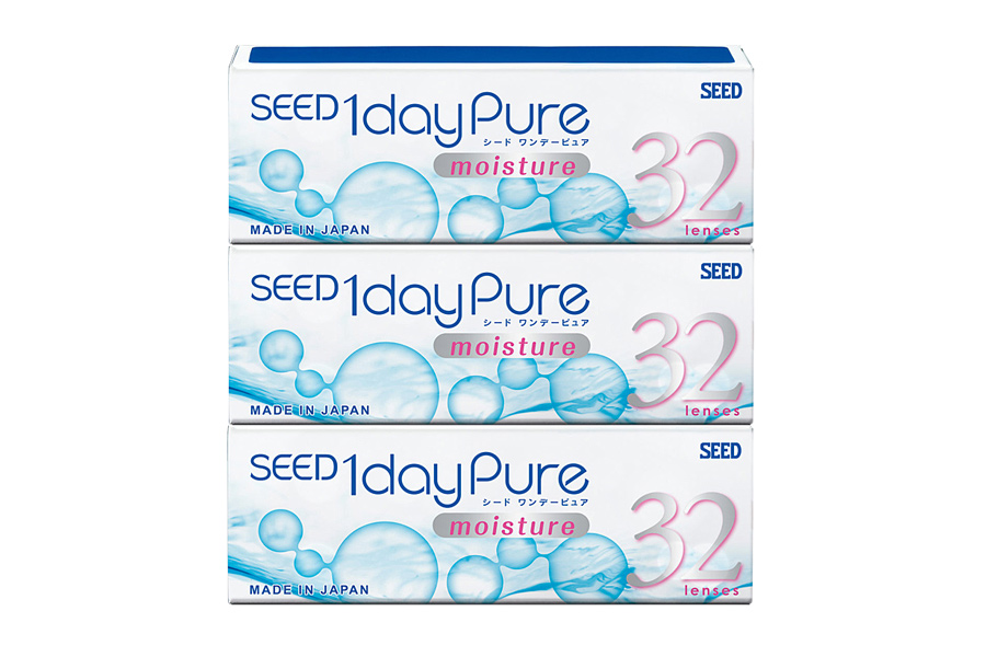 Sphärische Kontaktlinsen Seed 1 Day Pure 96 Tageslinsen