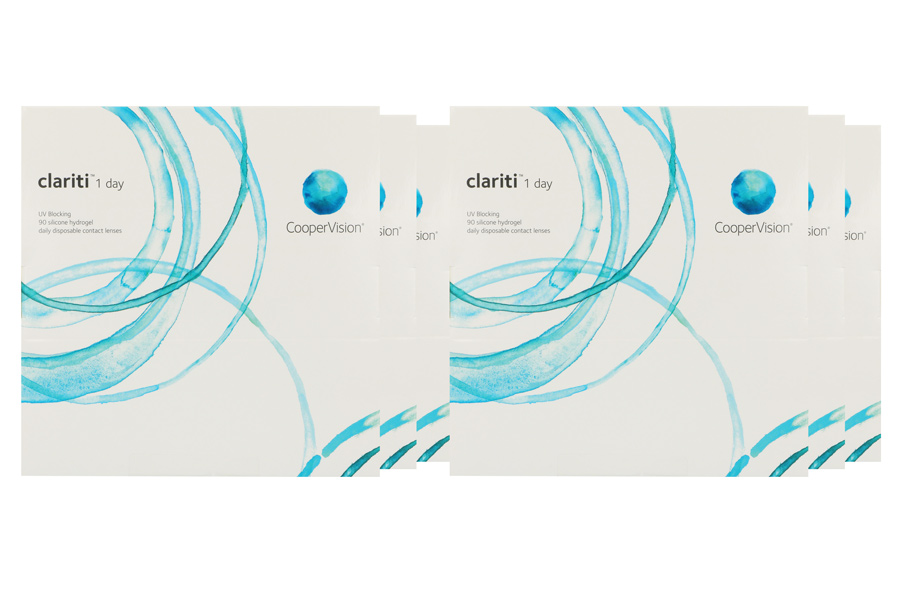 Sphärische Kontaktlinsen Clariti 1 day 6 x 90 Tageslinsen Sparpaket 9 Monate von Cooper Vision