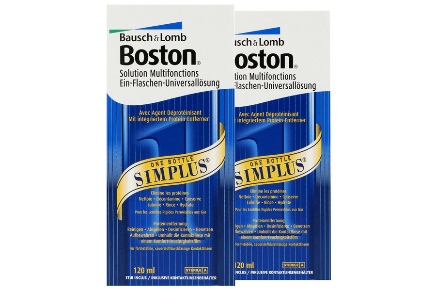 Sparpakete Linsenmittel Boston Simplus 2 x 120 ml Kombilösung