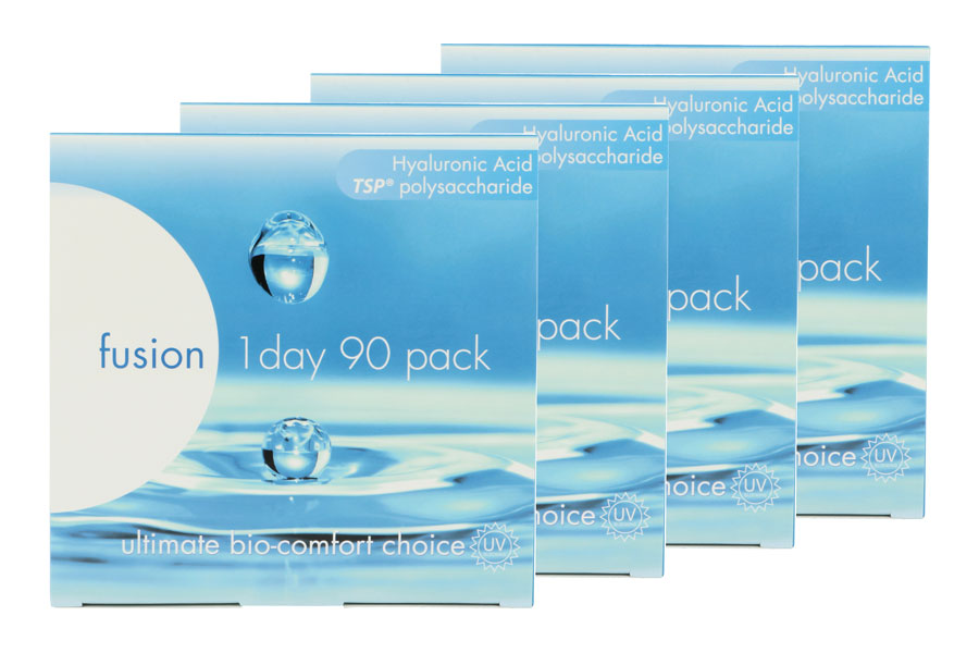 Sphärische Kontaktlinsen Fusion 1 Day 4 x 90 Tageslinsen Sparpaket 6 Monate