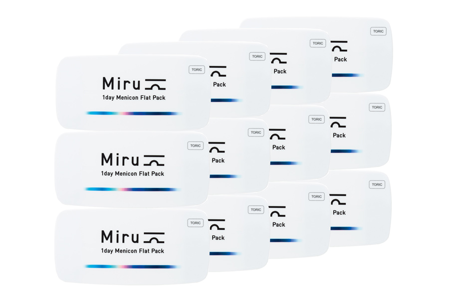 Tageslinsen Miru 1 day Flat Pack Toric 4 x 90 Tageslinsen Sparpaket 6 Monate