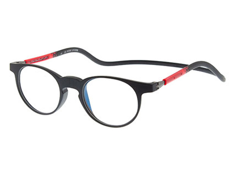 Brillenmarken Slastik Soho Schwarz-Rot 02 Lesebrille