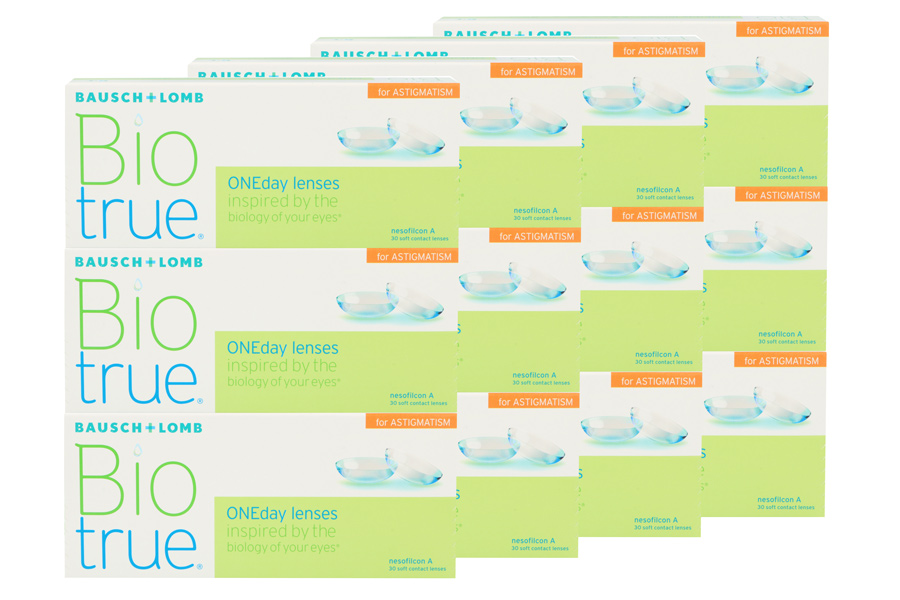 Tageslinsen Biotrue One day for Astigmatism 4 x 90 Tageslinsen Sparpaket 6 Monate