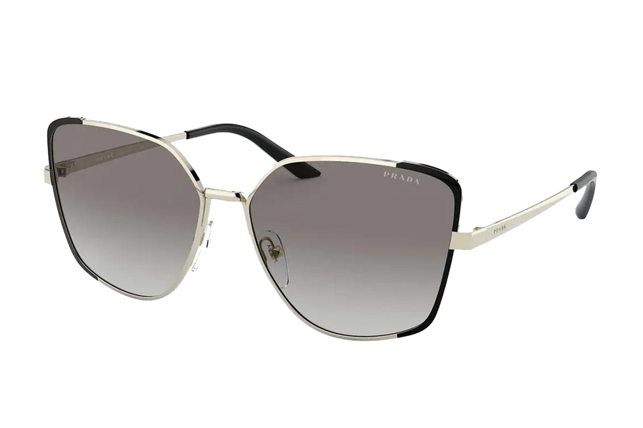 Brillenmarken Prada 60XS AAV-0A7 Pale Gold / Black Sonnenbrille