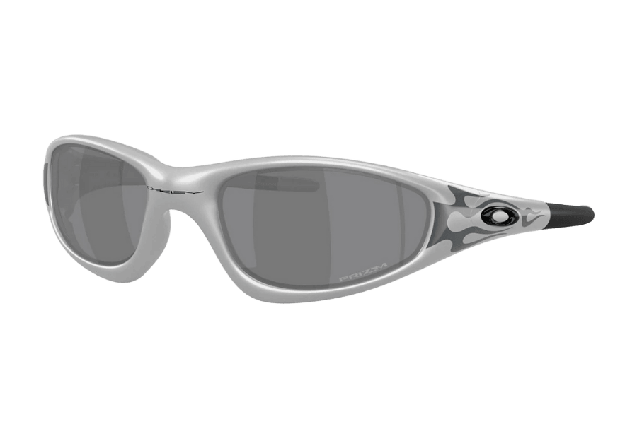 Brillenmarken Oakley Straight Jacket Sonnenbrille - Silver Grey Flames OO09505-01