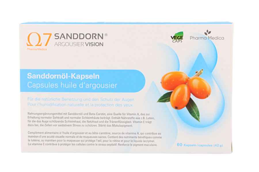 Augenvitamine Sanddorn Argousier Vision Sanddornöl 60 Kapseln