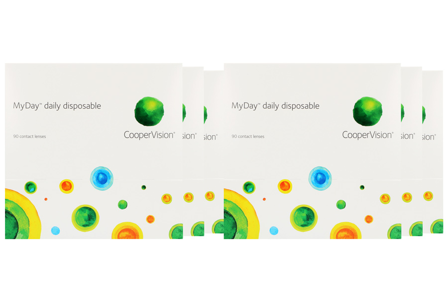 Sphärische Kontaktlinsen MyDay daily disposable 6 x 90 Tageslinsen Sparpaket 9 Monate