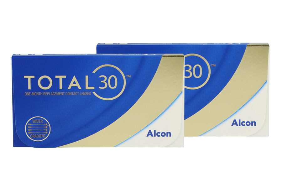 Sphärische Kontaktlinsen Total 30 - 2 x 6 Stück Monatslinsen von Alcon / Ciba Vision