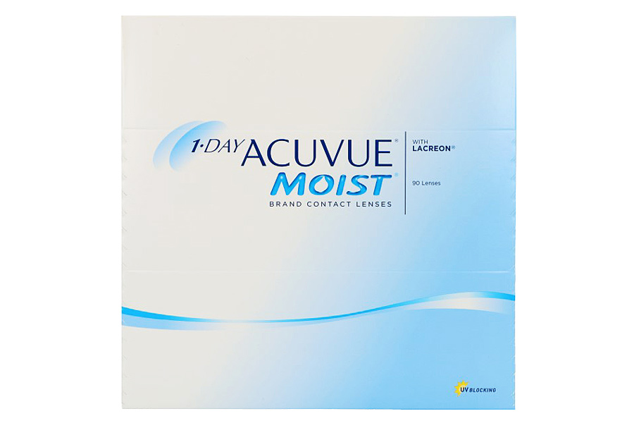 Sphärische Kontaktlinsen 1-Day Acuvue Moist with Lacreon 90 Tageslinsen von Johnson & Johnson