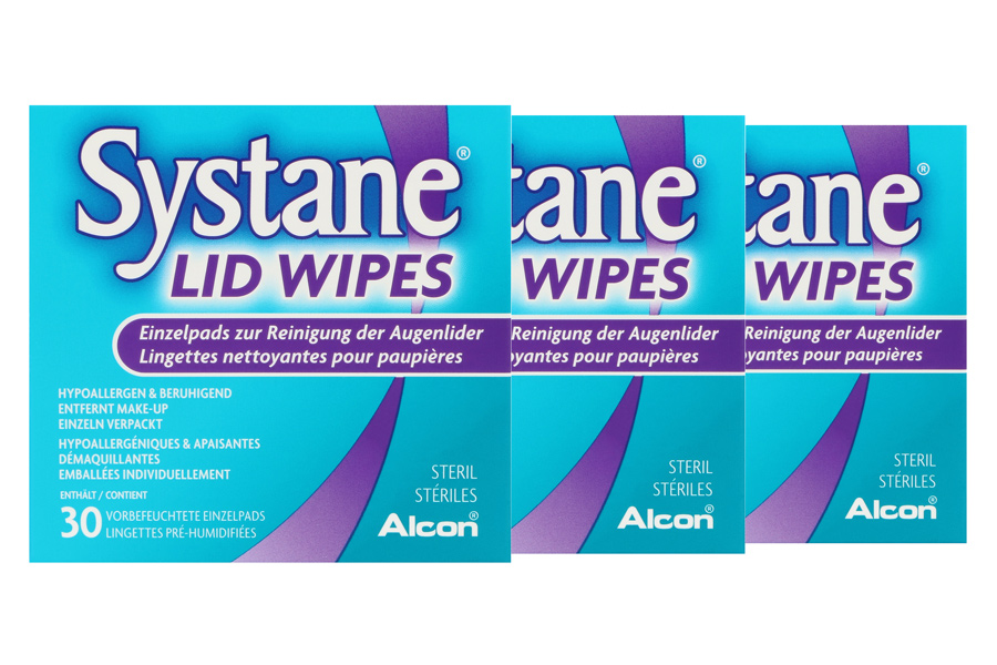 Pflegemittel Systane Lid Wipes 3 x 30 vorbefeuchtete Pads