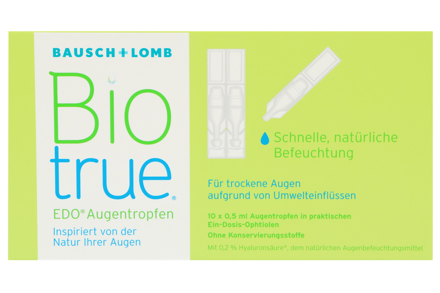 Augentropfen ohne Konservierungsmittel Biotrue EDO 10 x 0,5 ml Augentropfen