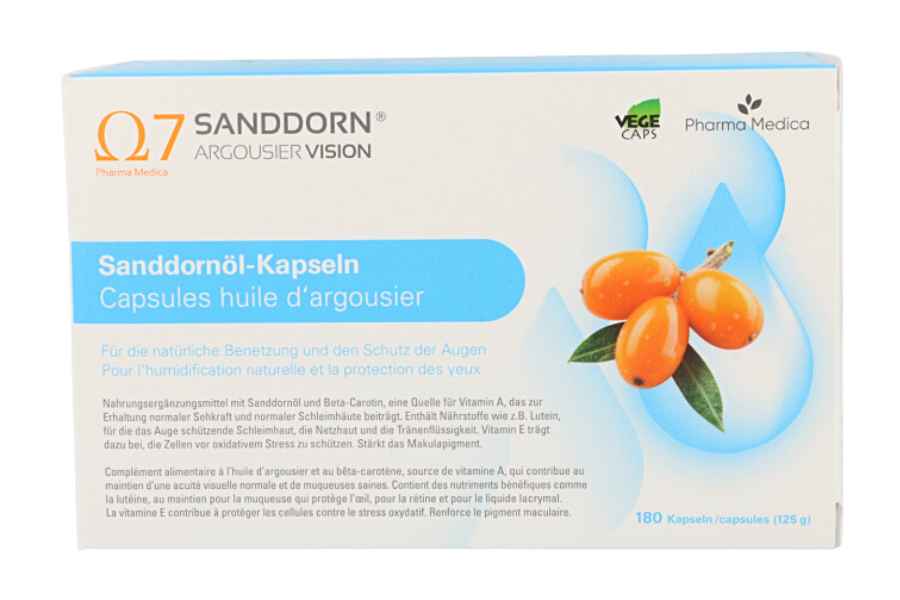 Augenvitamine Sanddorn Argousier Vision 180 Kapseln