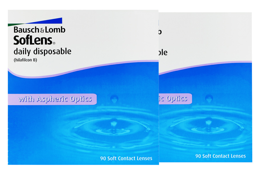 Sphärische Kontaktlinsen SofLens daily disposable 2 x 90 Tageslinsen Sparpaket 3 Monate