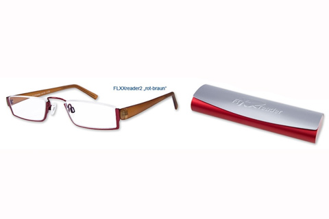 Brillenmarken FLXX reader2 Lesebrille Rot / Braun