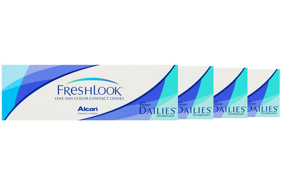 Farbige Kontaktlinsen ohne Stärke Dailies FreshLook Colors One-Day 4 x 10 farbige Tageslinsen