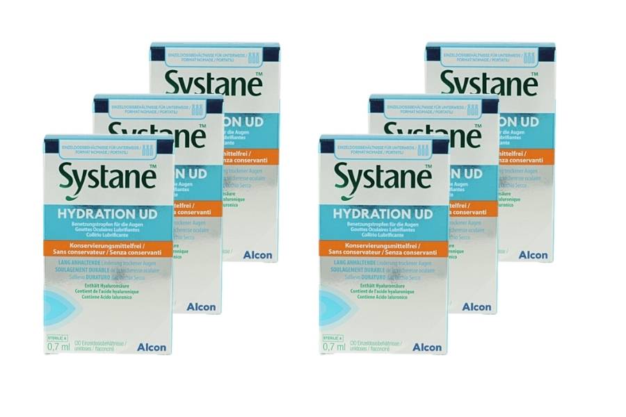 Augentropfen ohne Konservierungsmittel Systane Hydration UD 6 x 30 x 0,7 ml Augentropfen