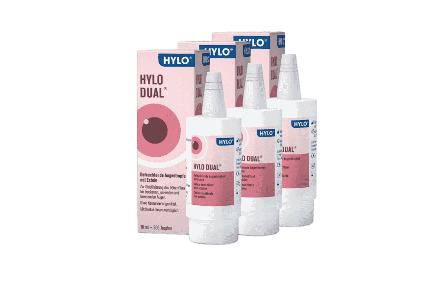 Augentropfen ohne Konservierungsmittel Hylo-Dual 3 x 10 ml Augentropfen